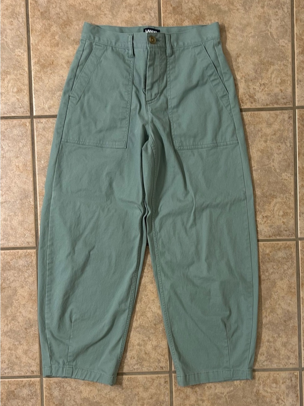 Lands' End Women’s Casual Chinos in Sage Green